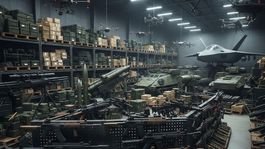 Arzenál plný zbraní - obrázok vytvorený AI