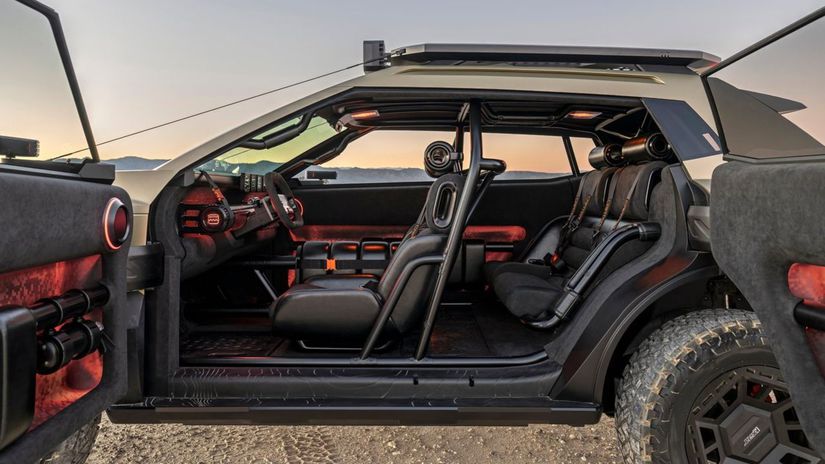 Interiér kombinuje jednoduché tvary s...