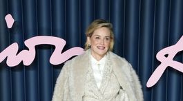 Herečka Sharon Stone prišla v luxusnom kostýme Brunello Cuccinelli. 