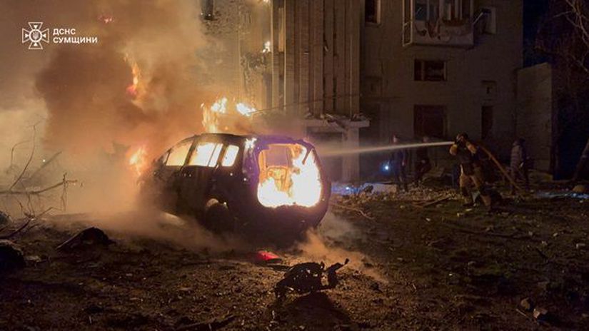 Ukrajinská Ochtyrka po ruskom útoku 8. decembra...