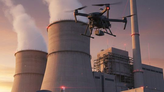Dron pri objekte kritickej infraštruktúry -...