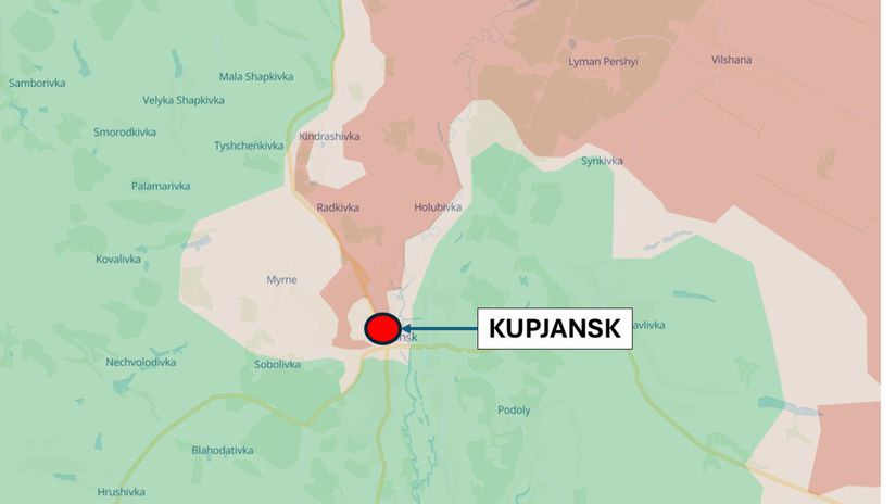 Kupjansk, Ukrajina 10. decembra 2025 podľa...