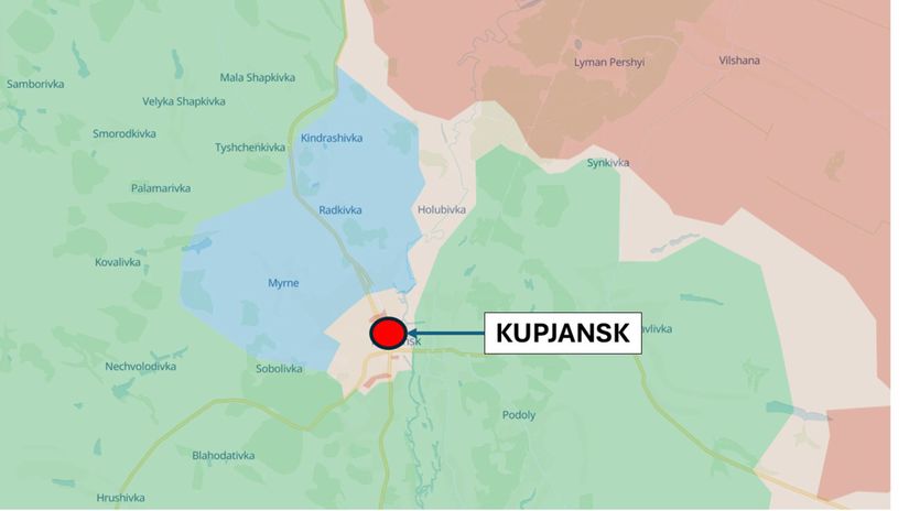 Kupjansk, Ukrajina 12. decembra 2025 podľa...