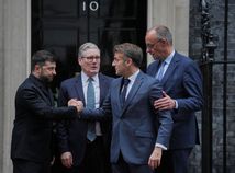 Volodymyr Zelenskyj, Emmanuel Macron, Friedrich Merz, Keir Starmer