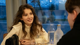 Herečka Sara Sandeva počas rozhovoru pre denník Pravda.