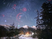 Meteorický roj nad Belianskymi Tatrami....