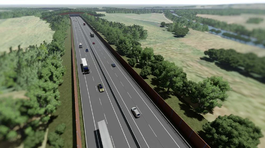 Vizualizácia zámeru D1 úsek Turany - Hubová.