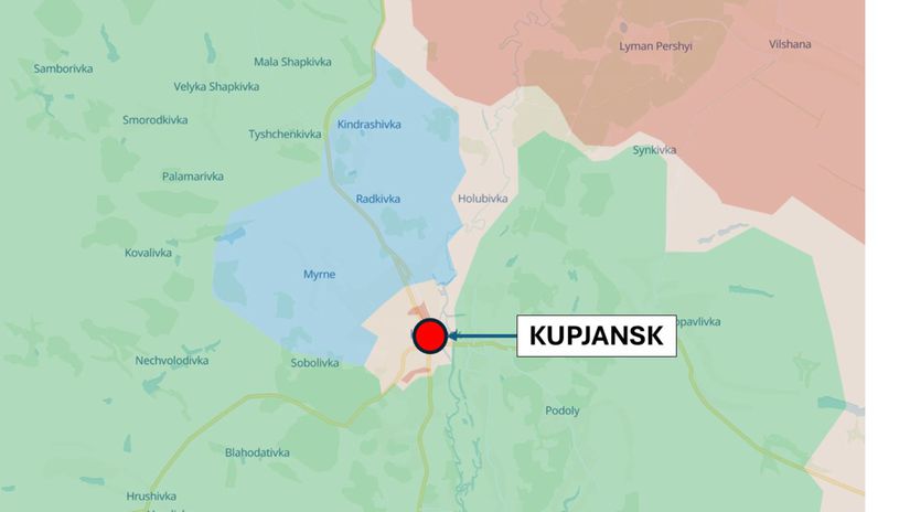 Kupjansk, Ukrajina 24. decembra 2025 podľa...