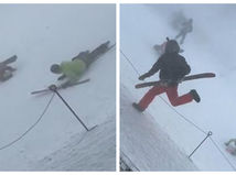 Sofia natočila moment, keď sa lyžovačka...