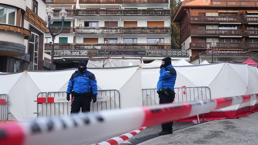 Crans Montane, Švajčiarsko, požiar, polícia, Le...