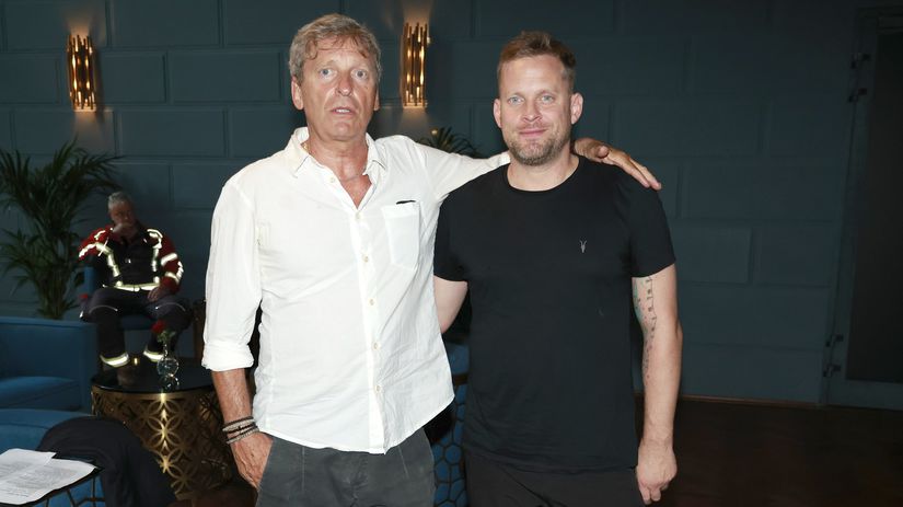 Herec David Prachař (vľavo) so svojím synom...