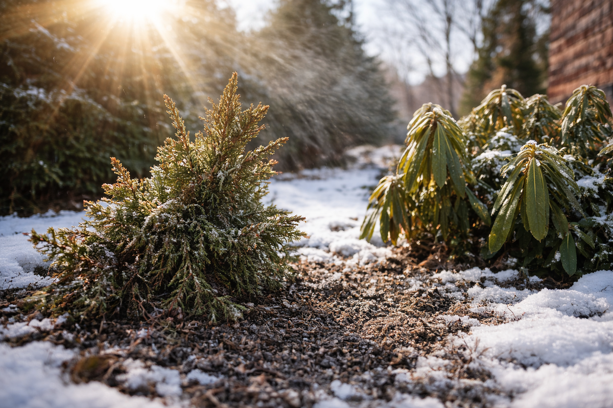 Vždyzelené rastliny v zime často netrpia...