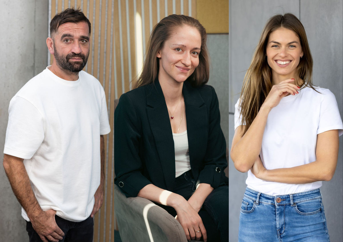 Zľava: Herec Milan Ondrík, herečka Eva Mores a...