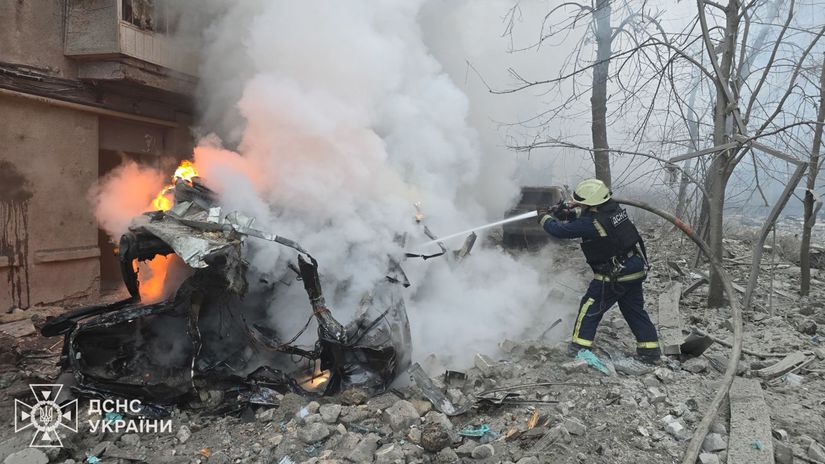 Charkov po ruskom útoku 2. januára 2026