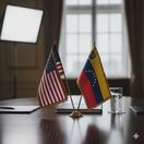 Vlajky USA a Venezuely - obrázok vytvorený AI