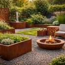 corten, ohnisko, prenosné ohnisko, záhrada, zvýšený záhon, vyvýšený záhon, NEPOUŽÍVAŤ