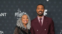 Herec Michael B. Jordan a jeho mama Donna Jordan.