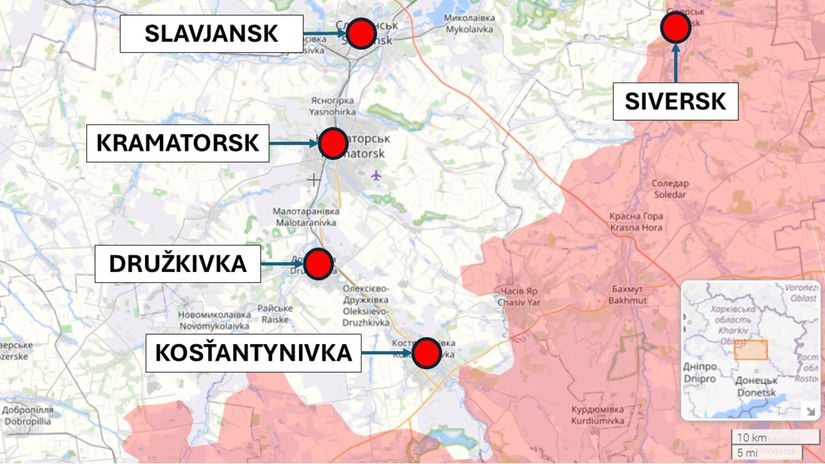 Kosťantynivka, Ukrajina k 4. januáru 2026 podľa...
