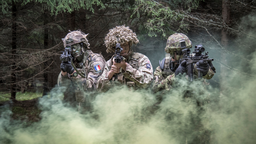 Francúzski vojaci počas výcviku