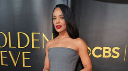 Herečka Tessa Thompson na akcii Golden Globes Golden Eve.