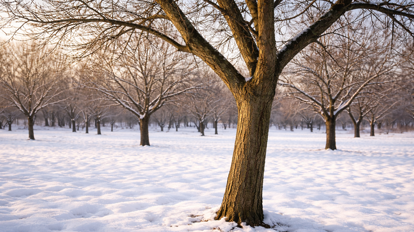 prasknutá kôra, mrazová trhlina, poškodenie...