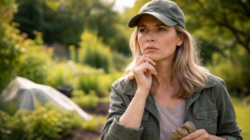 žena, záhrada, zamyslenie, NEPOUŽÍVAŤ