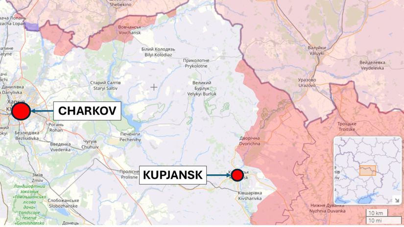 Charkov a Kupjansk, Ukrajina 10. januára 2026...