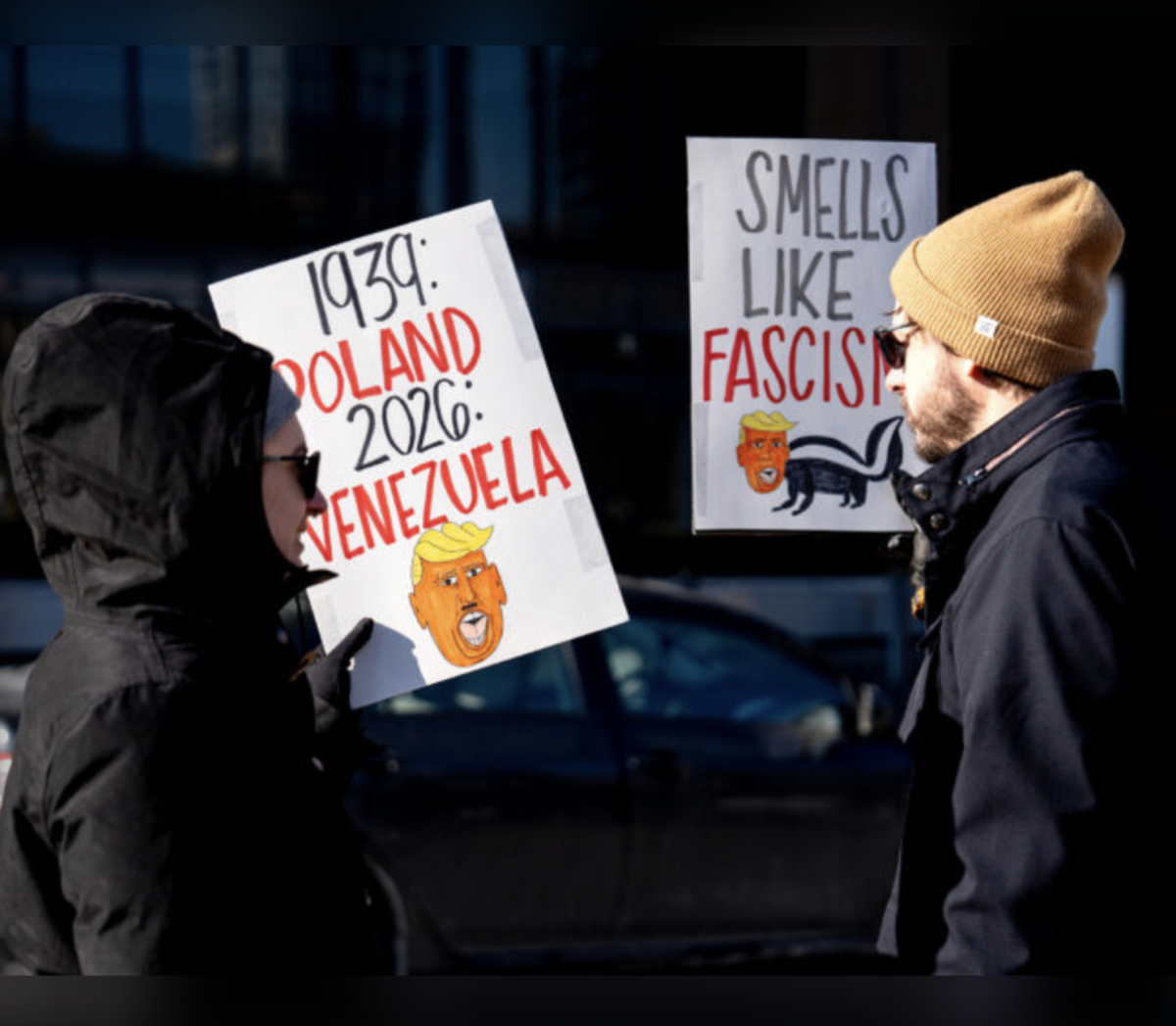 Protesty v USA v Brattleboro  a Columbuse proti...