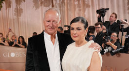 Herec Stellan Skarsgård a jeho manželka Megan Everett-Skarsgard.