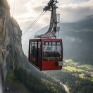 lanovka, Alpy, cestovanie, Švajčiarsko