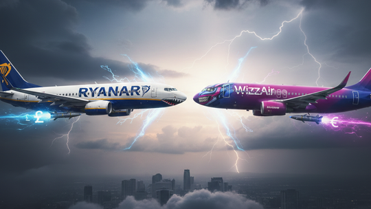 lietadlá, súboj, Ryanair, Wizz Air, cestovanie,...