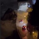 more, Kalábria, autá, cestva, vlny, Taliansko