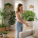 izbové rastliny, izbovky, žena, rastlina, obývačka, spálňa, kuchyňa, chodba, pracovňa, detská izba, NEPOUŽÍVAŤ