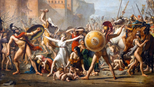 Sabinky zastavujú boj medzi Rimanmi a Sabinmi