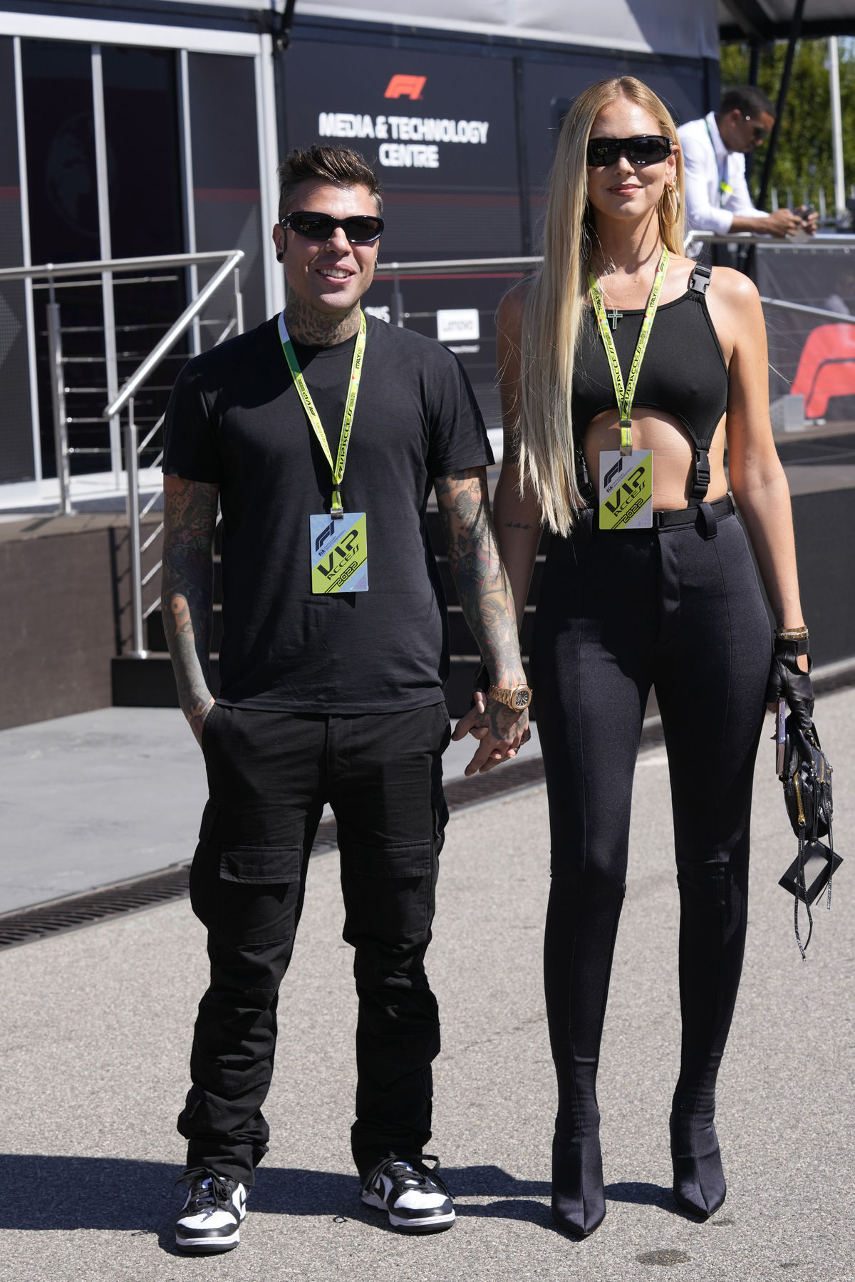 Chiara Ferragni na archívnej snímke s bývalým...