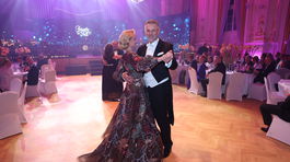 Hlavný organizátor a producent Prešporského bálu Vladimír Vondrák s manželkou Karin. 