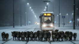 Diviaky ochromili dopravu, skupinka zvierat sa spred električky pol hodiny nechcela hnúť