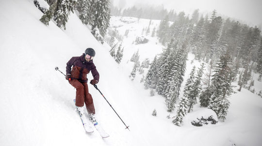 Kalifornia. lyžovanie