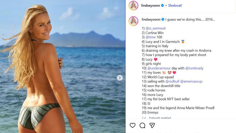 Nahá LIndsey Vonnová na fotke, keď pózovala pre...