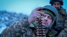 Ukrajinský vojak s nábojmi