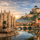 Miláno, Trenčín, koláž