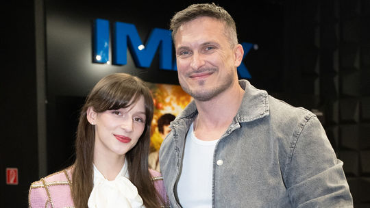 Ján Koleník a Ema Businská na premiére...
