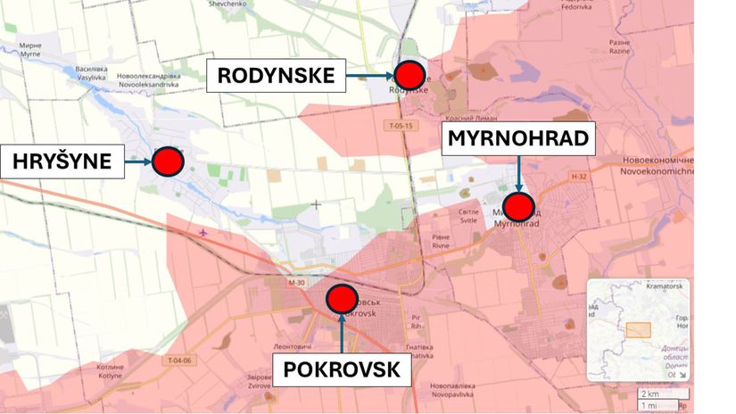Pokrovsk, Ukrajina 20. januára 2026 podľa...