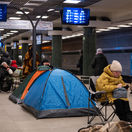 Ukrajina Rusko kyjev zima stan metro