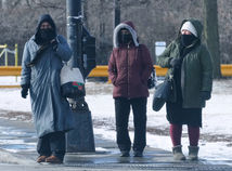 USA Počasie Zima Chicago