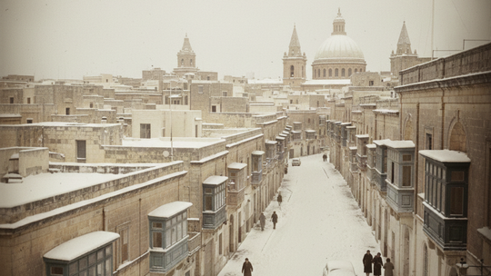 Valletta, malta, sneh