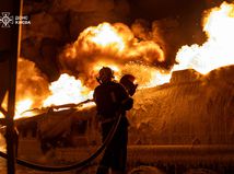 ukrajina kyjev hasič výbuch požiar