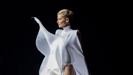 Slovenská modelka Adriana Sklenaříková Karembeu...