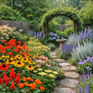 návrh, záhrada, záhradná architektúra, malá záhrada, optické zväčšenie, trvalky, záhradné prvky, záhradný dizajn,NEPOUŽÍVAŤ