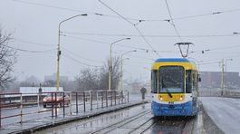 Električková trať na Alejovej v Košiciach...